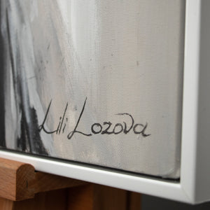 Large abstract wall art with frame “Mechelen”