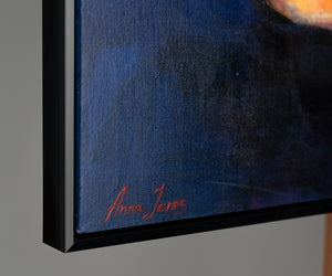 Framed acrylic painting on canvas "Femininity"