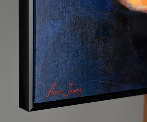 Framed acrylic painting on canvas "Femininity"