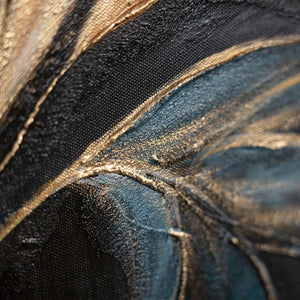 Nahaufnahme Blätter Acryl – moderne abstrakte Wanddeko