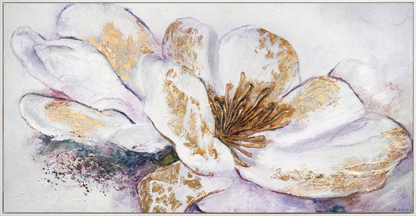 Blumenbilder acryl auf leinwand "Goldene Pfingstrose"