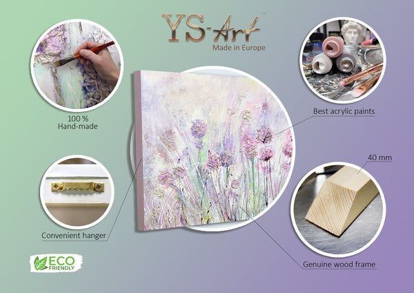 Blumenbilder Acryl auf Leinwand "Blumen auf der Wiese"