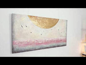 Abstrakte malerei acryl handgemalte "Sonnenenergie"