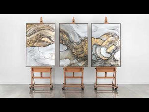 Modulares Gemälde im Rahmen "Tsunami"