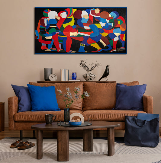 Hand-Painted Canvas Art – 48x16 inch (120x40 cm) Wall Decor