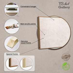 Hand-painted acrylic painting with frame "The Whisper of Time" – Abstract structural art