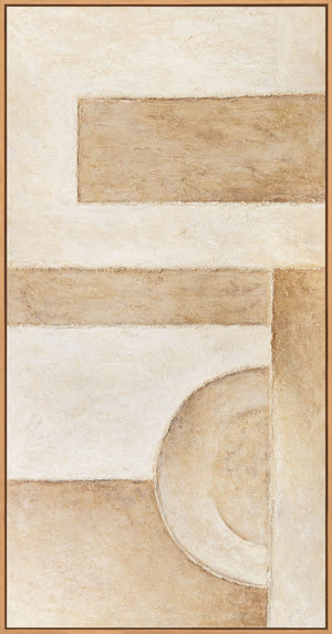 Abstraktes Wandbild mit harmonischen Formen und natürlicher Farbwirkung