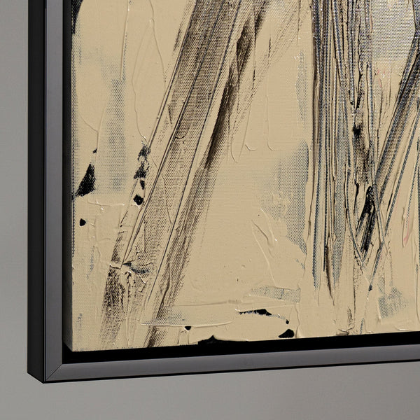 Modernes Acrylbild Linien & Kontraste – Abstrakte Wandkunst „Parallelen und Schnittpunkte“