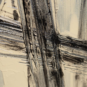 Detailaufnahme der Textur eines modernen abstrakten Wandbildes