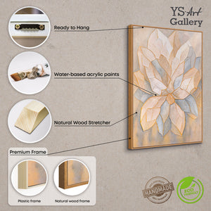 Handgemalte exklusive Wandbilder für die Praxis „Facetten der Blütenblätter“