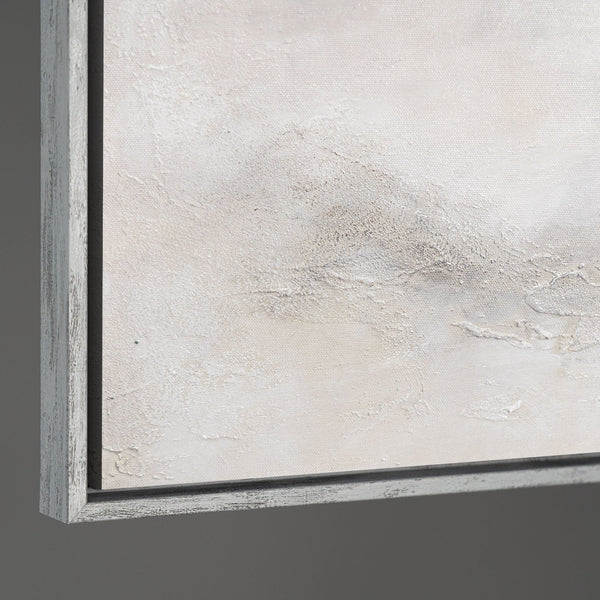 Gemälde Handgemalt mit Rahmen „Nebulöse Ferne“ – Moderne Abstrakte Kunst