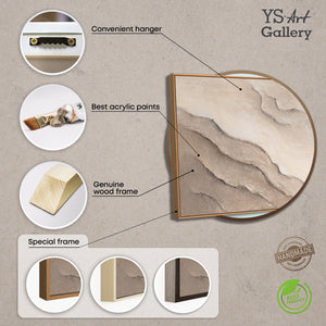 Material und Eigenschaften eines Leinwandbildes mit Reliefstruktur