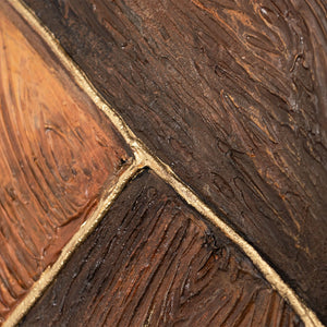 Geometrische Formen in Brauntönen auf Leinwand, moderne Wandkunst