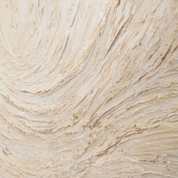 Gemälde mit Rahmen „Baumstrom“ – Abstrakte Kunst in Beige und Creme