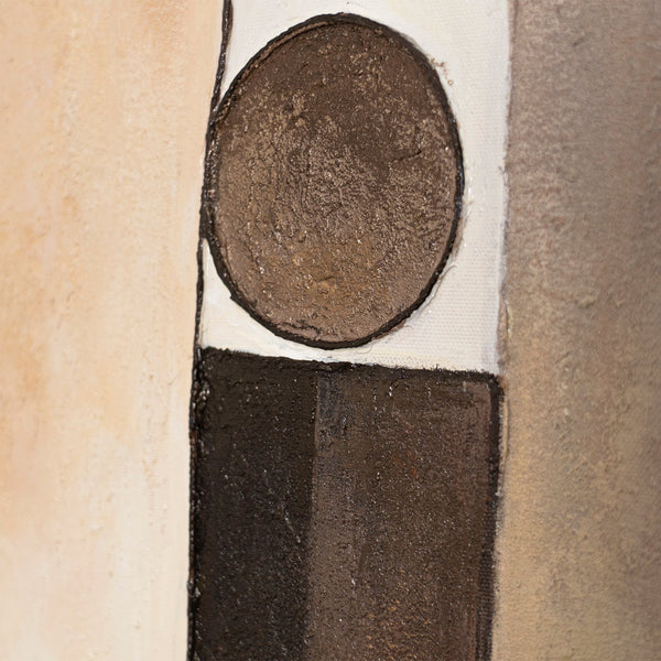 Modernes abstraktes Gemälde für stilvolle Innenräume in neutralen Farben