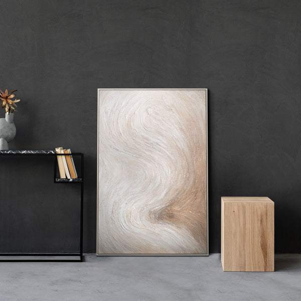 Handgemaltes Acrylbild auf Leinwand „Lichtstrom“ – Abstrakte Wandkunst fürs Wohnzimmer