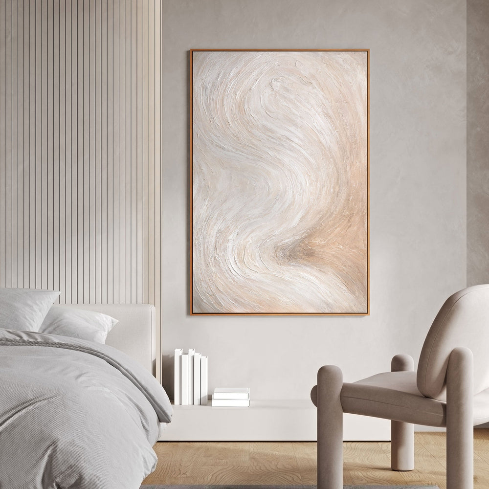 Handgemaltes Acrylbild auf Leinwand „Lichtstrom“ – Abstrakte Wandkunst fürs Wohnzimmer