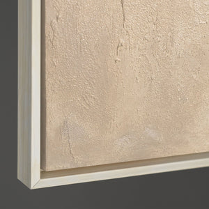 Unterkante eines strukturierten Leinwandbildes, stabiler Keilrahmen