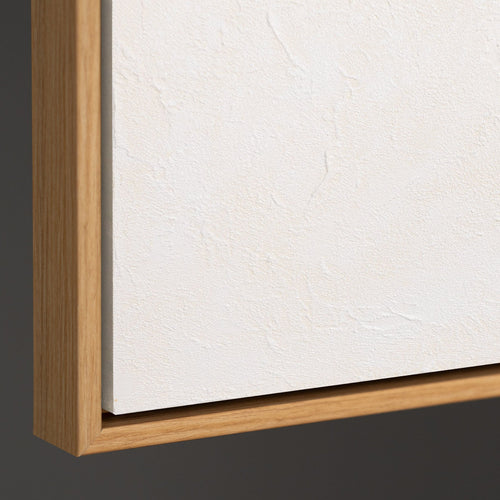 Unterkante eines strukturierten Leinwandbildes, stabiler Keilrahmen