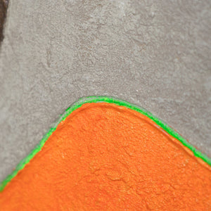Handgemaltes Acrylbild mit Rahmen „Abendliche Hügel“ – Moderne Wandkunst in Erdtönen