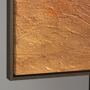 Handgemaltes Acrylbild mit Rahmen „Abendliche Hügel“ – Moderne Wandkunst in Erdtönen