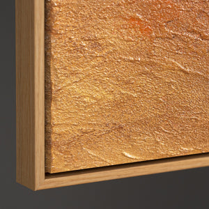 Handgemaltes Acrylbild mit Rahmen „Abendliche Hügel“ – Moderne Wandkunst in Erdtönen