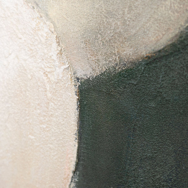 Handgemalte Wandkunst „Flammende Insel“ – Acrylgemälde mit Struktur