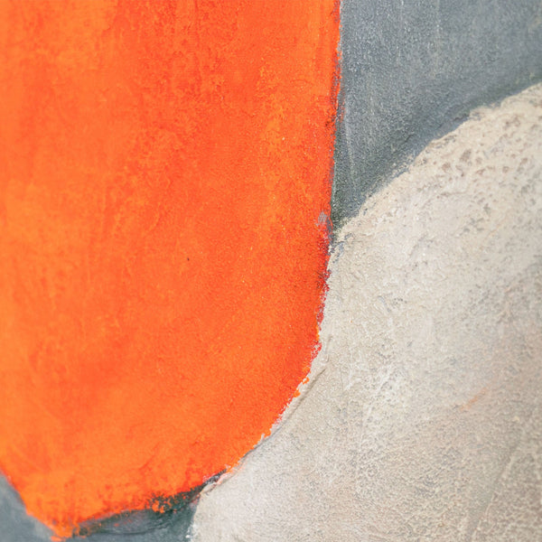 Handgemalte Wandkunst „Flammende Insel“ – Acrylgemälde mit Struktur