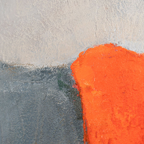 Handgemalte Wandkunst „Flammende Insel“ – Acrylgemälde mit Struktur