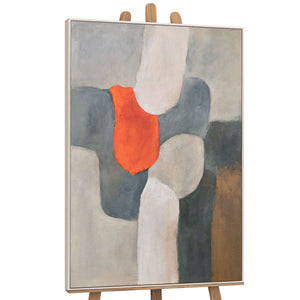 Handgemalte Wandkunst „Flammende Insel“ – Acrylgemälde mit Struktur