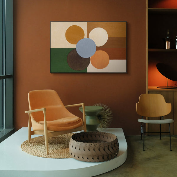 Modernes Wandbild im Rahmen „Sphäre der Balance“ auf Leinwand