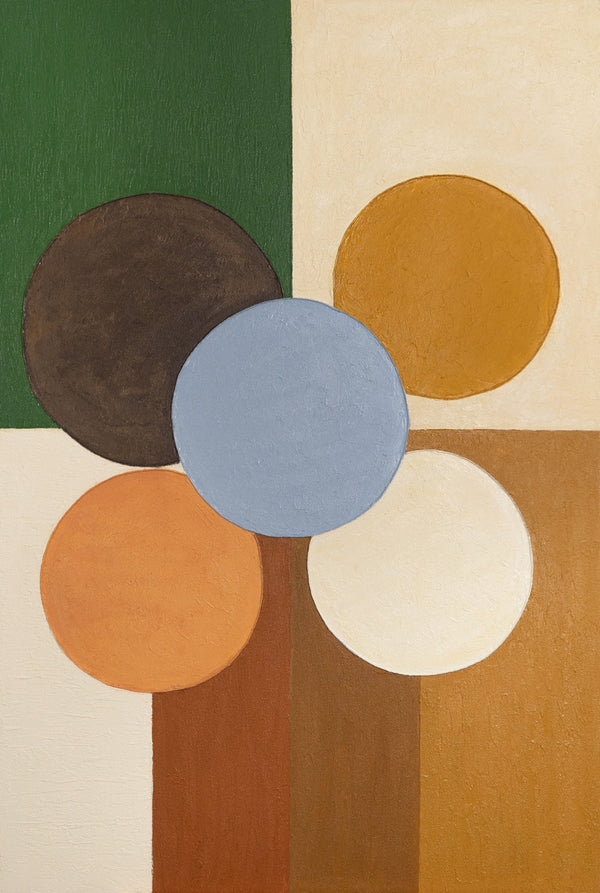 Handgemaltes Acrylbild „Sphäre der Balance“ – Geometrische Kunst für Wohnzimmer