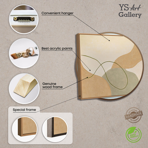 Modernes abstraktes Gemälde für stilvolle Innenräume in neutralen Farben