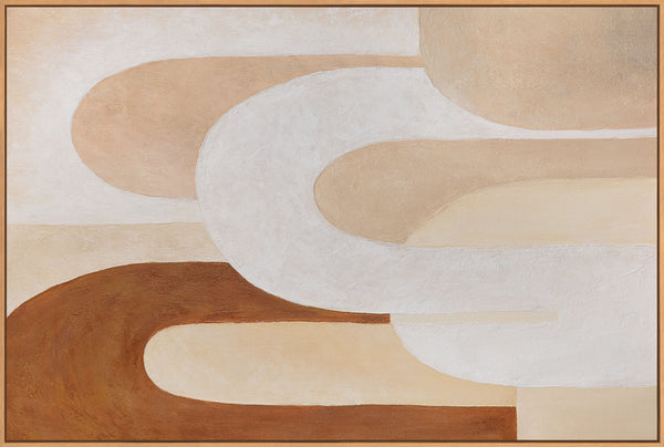 Modern paintings on canvas in a frame with a flowing structure “Breath of Architecture”