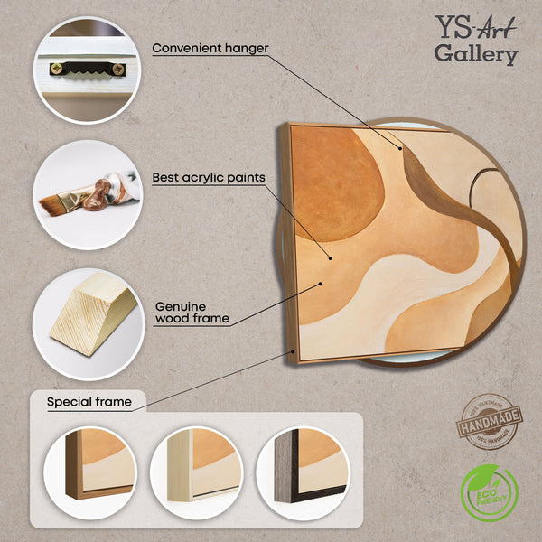 Abstraktes Wandbild in modernem Stil mit feiner Struktur und ruhiger Farbpalette