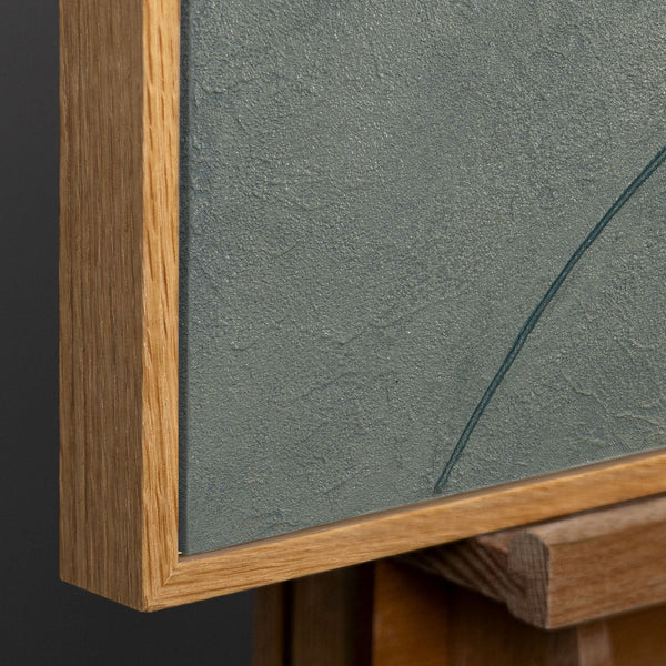 Abstraktes Acrylbild mit Rahmen „Ewige Linie“ – Moderne Wanddeko in Naturfarben
