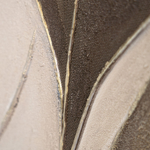Acrylbild mit Rahmen „Wind in den Blättern“ – Moderne Wanddeko mit Blättermotiv