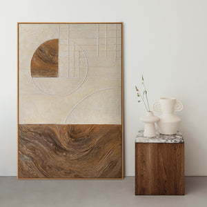 Abstract paintings with structure and geometry in the framework "Lines and Circles"