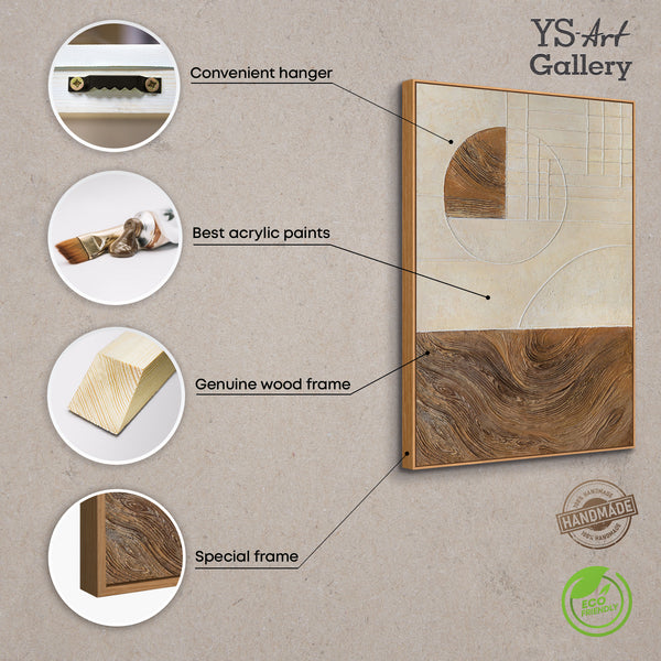 Abstraktes Wandbild als stilvoller Akzent in einem modernen Wohnraum