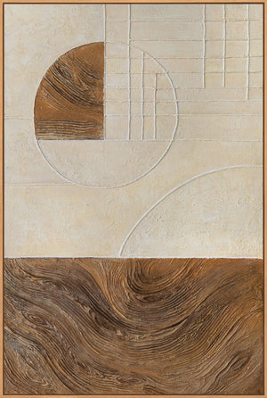 Abstract paintings with structure and geometry in the framework "Lines and Circles"