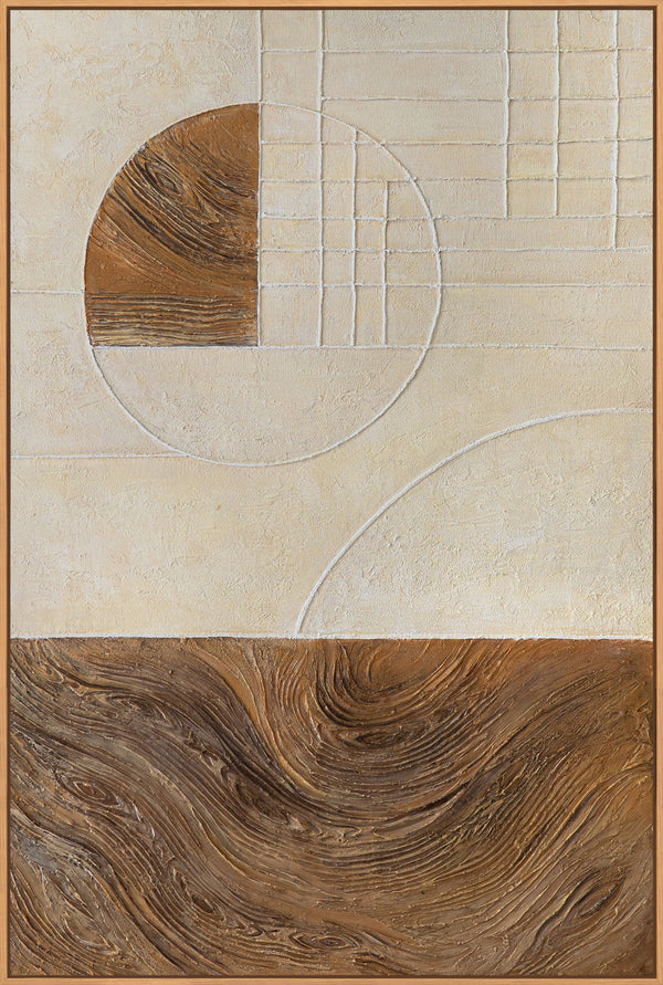 Abstract paintings with structure and geometry in the framework "Lines and Circles"