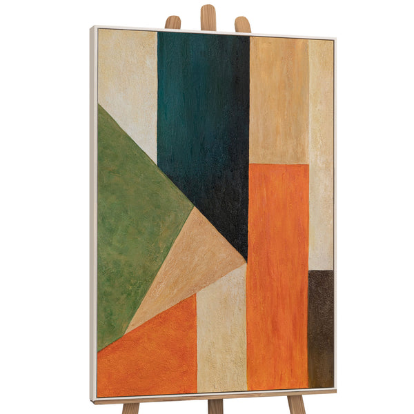 Abstrakte Geometrie Gemälde „Ordnung und Bewegung“ - Acrylmalerei mit Struktur