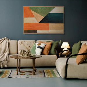 Modern acrylic paintings with geometric structure in the framework "Order and Movement"