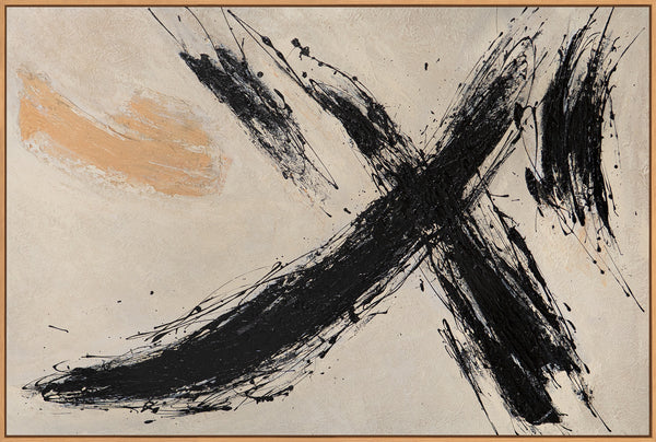 Abstract painting in a modern acrylic style, "Power of the Brushstroke"