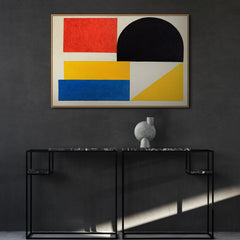 Abstraktes Wandbild in modernem Stil mit feiner Struktur und ruhiger Farbpalette