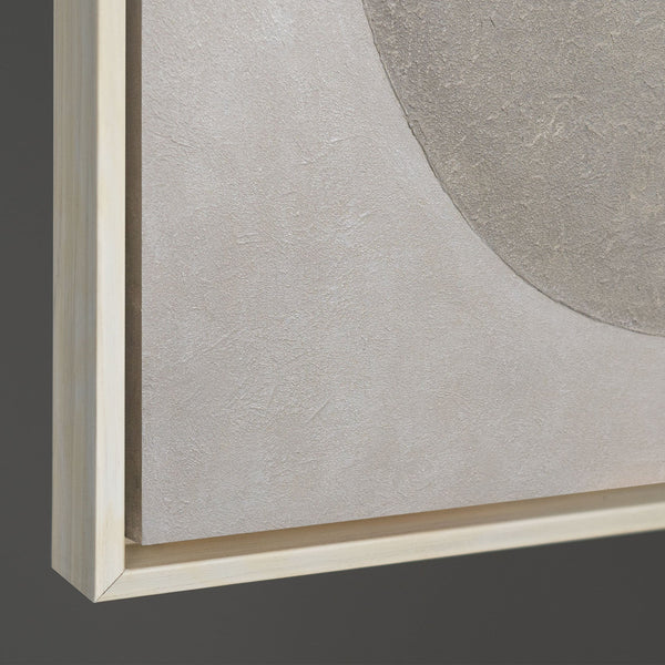 Modern acrylic painting in a frame, geometric canvas painting "Silence of Geometry"