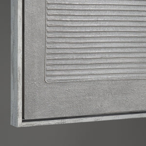 Abstrakte Kunst Leinwand „Grauer Akkord“ – Moderne Wanddeko Wohnzimmer