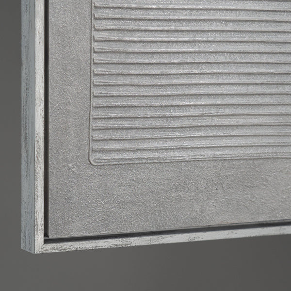 Abstrakte Kunst Leinwand „Grauer Akkord“ – Moderne Wanddeko Wohnzimmer