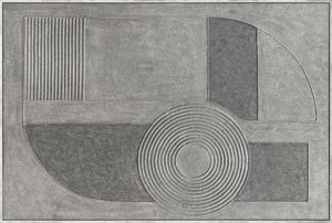 Modern painted pictures in a frame, a calm canvas painting "Grey Chord"