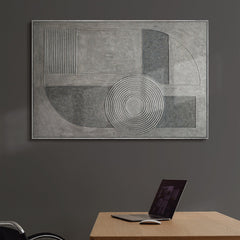 Abstraktes Wandbild in modernem Stil mit feiner Struktur und ruhiger Farbpalette